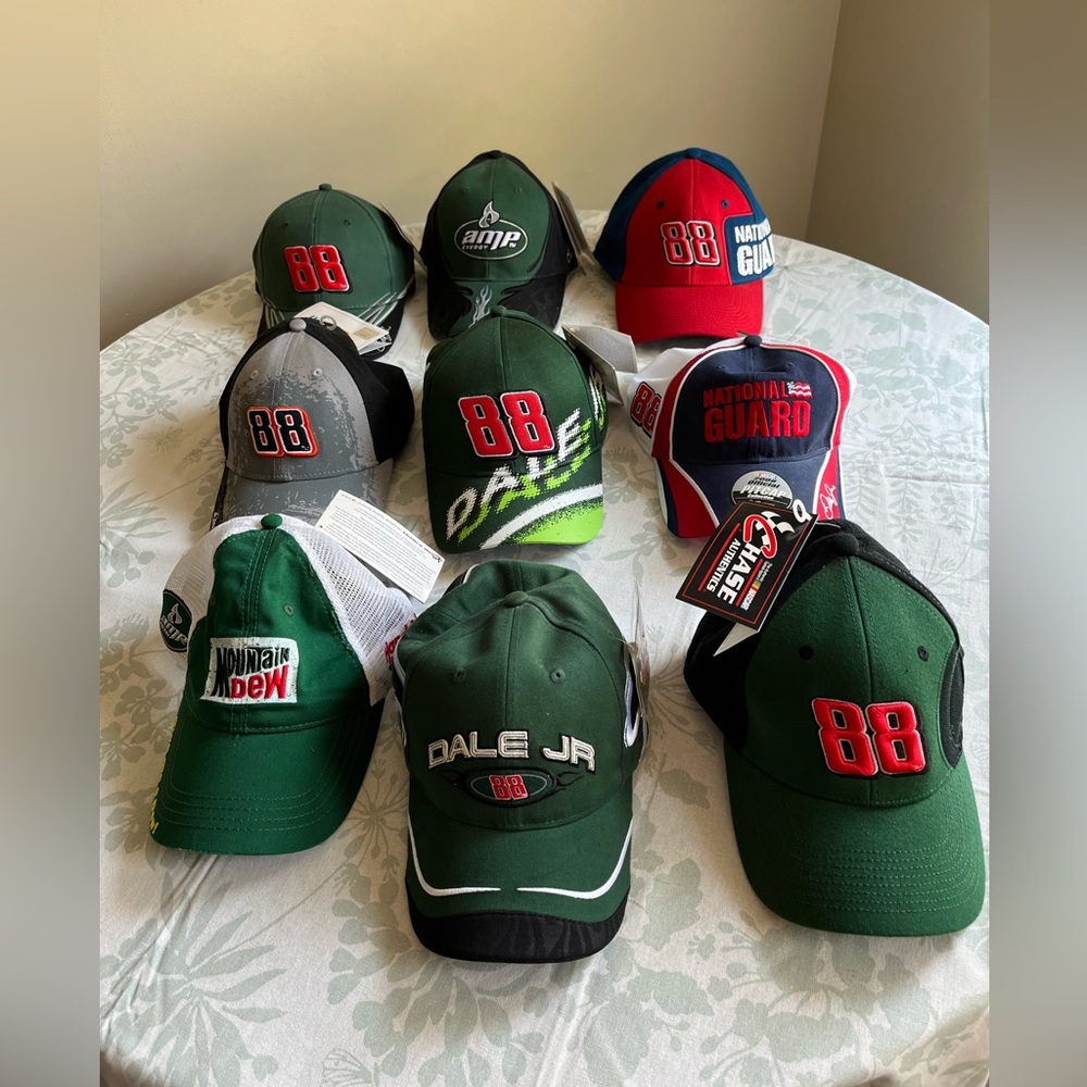 9 NWT Dale Earnhardt Jr Chase Authentics NASCAR ball cap hat collection